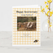 Glücklicher Jahrestag, zu meinem Mann Karte (Gelbe Blume)