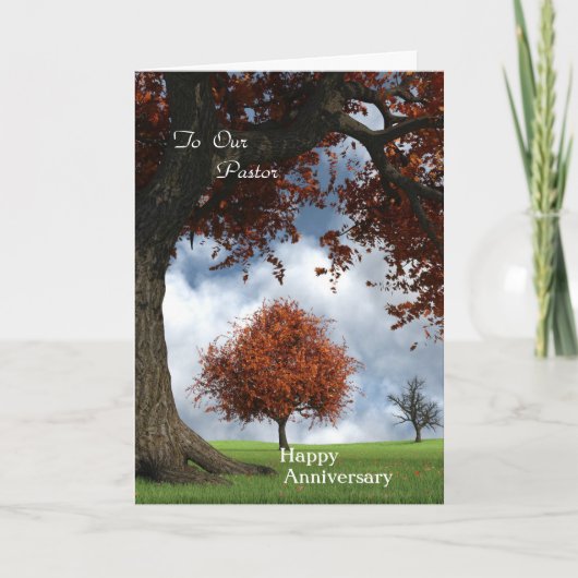 Glücklicher Jahrestag "zu unserem Pfarrer" Karte (Vorderseite)