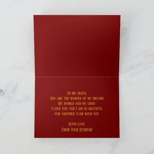 glücklicher Jahrestag | Zur Ehefrau | Mairytale Karte (Innenseite)