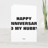 GLÜCKLICHER JAHRESTAGHUBBY KARTE (Rückseite)