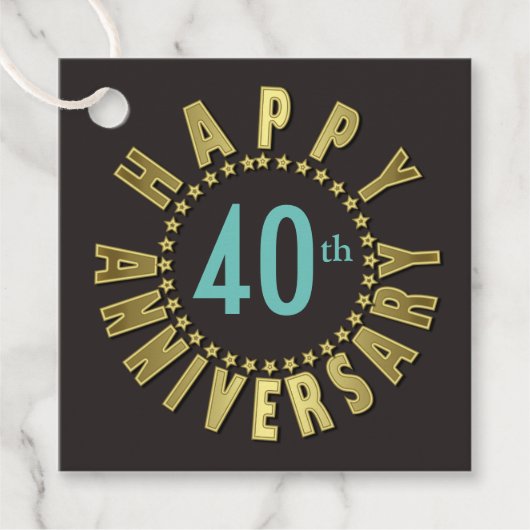 Glücklicher Jahresumlauf der Sterne Gold-ID173 Geschenkanhänger (Vorderseite)