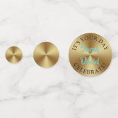 Glücklicher Jahresumlauf der Sterne Gold-ID173 Konfetti (Rückseiten)