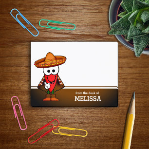 Glücklicher Jalapeno-Pfeffer personalisiert Post-it Klebezettel