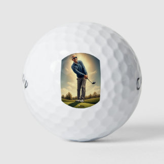 Glücklicher Joe Biden  Golfball