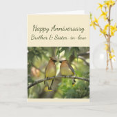 Glücklicher Jubiläumsbruder und Schwiegersohn Coup Karte (Gelbe Blume)