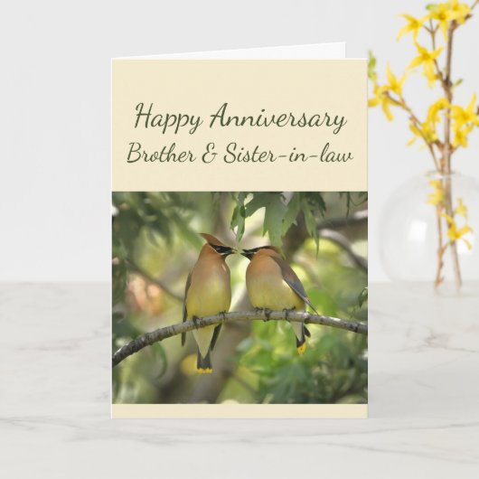Glücklicher Jubiläumsbruder und Schwiegersohn Coup Karte (Gelbe Blume)