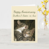 Glücklicher Jubiläumsbruder und Schwiegersohn Karte (Gelbe Blume)