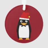 Glücklicher jüdischer PinguinYarmulke Chanukkas Ornament (Rückseite)