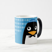 Glücklicher jüdischer PinguinYarmulke Chanukkas Verwandlungstasse (VorderseiteRechts)