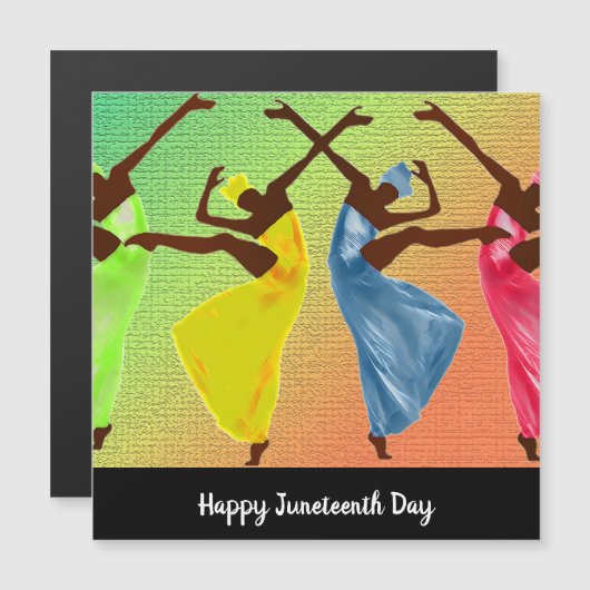 Glücklicher Junetag! Magnetkarte (Vorne/Hinten)