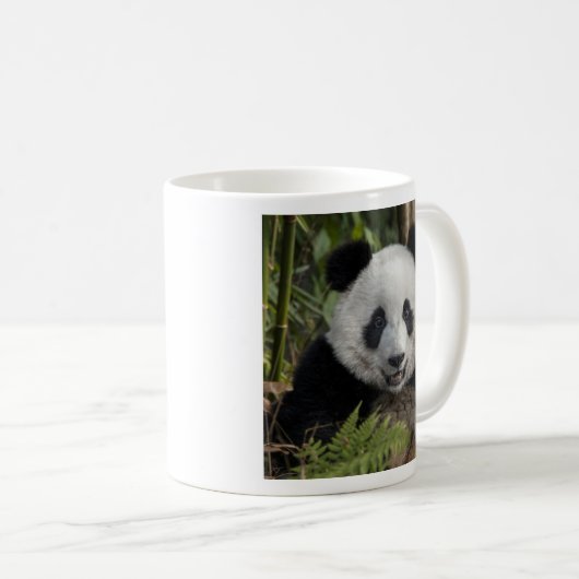 Glücklicher junger Panda, China Kaffeetasse (VorderseiteRechts)
