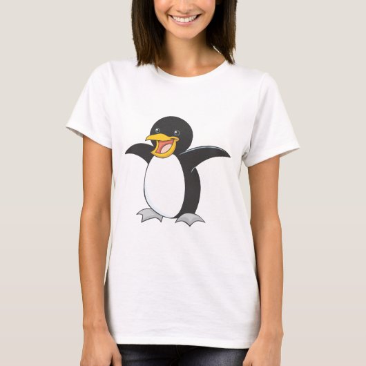 Glücklicher Kaiser-Pinguin T-Shirt (Vorderseite)