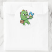 Glücklicher Kaktus Briefträger Süßer Sticker (Tasche)