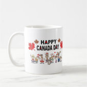 Glücklicher Kanada-Tag Kaffeetasse (Links)