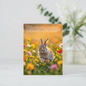 Glücklicher Kaninchenfuß Postkarte (Stehend Vorderseite)
