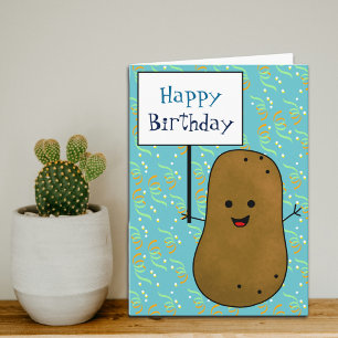 Glücklicher Kartoffel-Geburtstag Karte