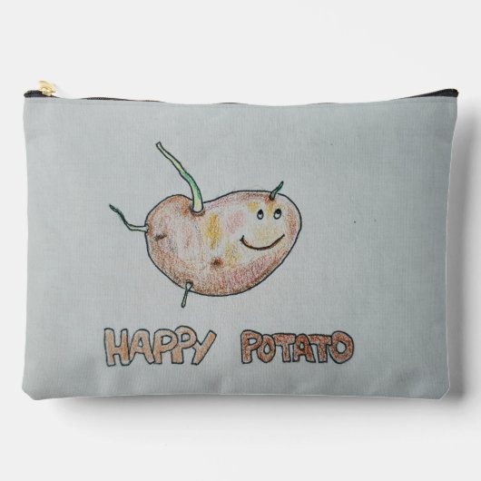 Glücklicher Kartoffeldruck-Schneidertasche Zubehörtasche (Vorderseite)