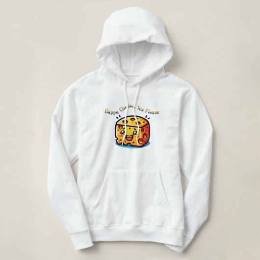 Glücklicher Käse, ja, bitte Hoodie (Design vorne)