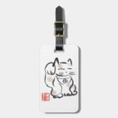 Glücklicher Katzen-Gepäckanhänger Gepäckanhänger (Vorderseite vertikal)