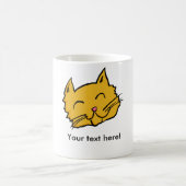 Glücklicher Katzen-Knopf Kaffeetasse (Mittel)