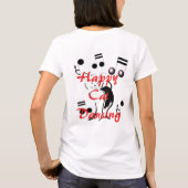 Glücklicher Katzen-Tanzen-Spaß-musikalische T-Shirt (Rückseite)