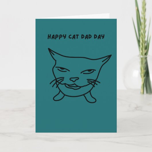 Glücklicher Katzen-Vatertag Karte (Vorderseite)