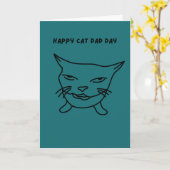 Glücklicher Katzen-Vatertag Karte (Gelbe Blume)