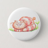 Glücklicher Katzenknopf Button (Vorderseite)