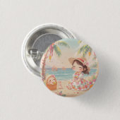 GLÜCKLICHER KAWAII HAWAI-BUTTON BUTTON (Vorne & Hinten)