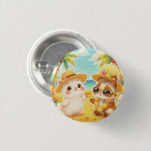 GLÜCKLICHER KAWAII HAWAI-BUTTON BUTTON (Vorne & Hinten)