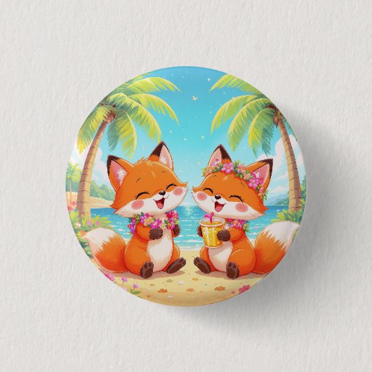 GLÜCKLICHER KAWAII HAWAI-BUTTON BUTTON (Vorderseite)