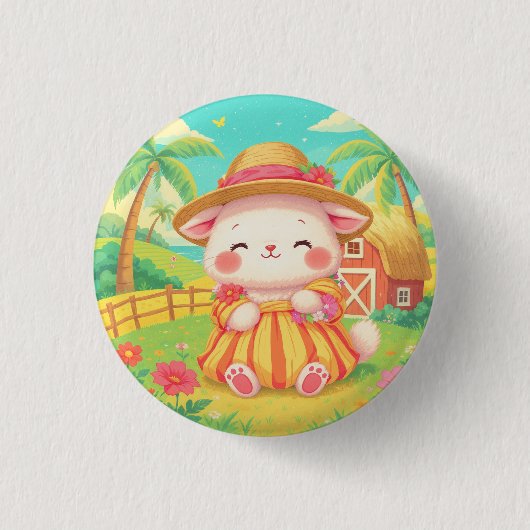 GLÜCKLICHER KAWAII HAWAI-BUTTON BUTTON (Vorderseite)