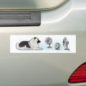 Glücklicher Keeshond mit Fans Autoaufkleber (Auf Auto)