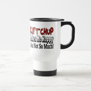 Glücklicher Ketchup Reisebecher