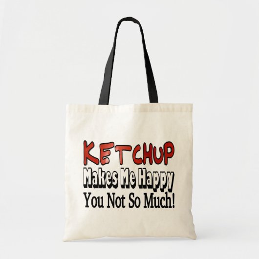 Glücklicher Ketchup Tragetasche (Vorne)