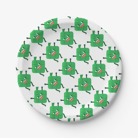 glücklicher Ketupat Pappteller (Vorderseite)
