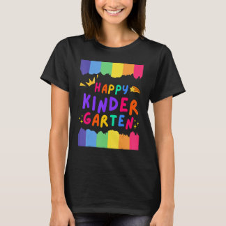 Glücklicher Kindergarten Regenbogen Erster Tag Zur T-Shirt