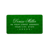 Glücklicher Kleber verlasse grünen St Patrick's Da Adressaufkleber (Vorne)