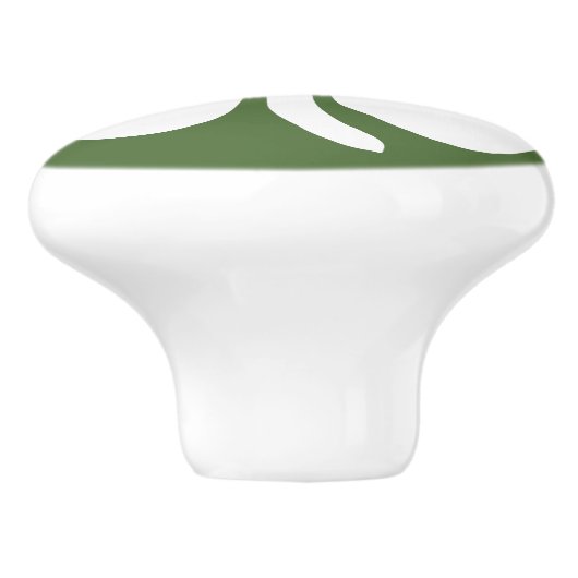 Glücklicher Klee Keramikknauf (Seitenansicht)