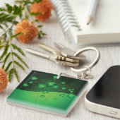 Glücklicher Klee-Schlüsselanhänger Schlüsselanhänger (Vorderseite rechts)