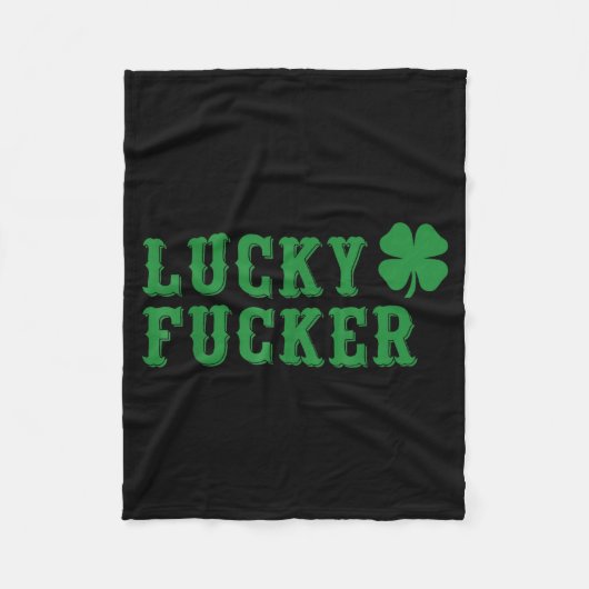 Glücklicher Kleeblatt-Ficker lustiger St. Patrick' Fleecedecke (Vorderseite)
