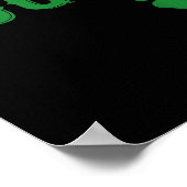 Glücklicher Kleeblatt-Ficker lustiger St. Patrick' Poster (Ecke)