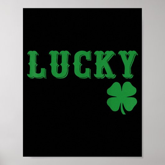 Glücklicher Kleeblatt-Ficker lustiger St. Patrick' Poster (Vorne)