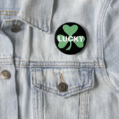 Glücklicher Kleeblattknopf Button (Beispiel)