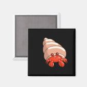Glücklicher Kleiner Krebs Magnet (Vorderseite/Rückseite)