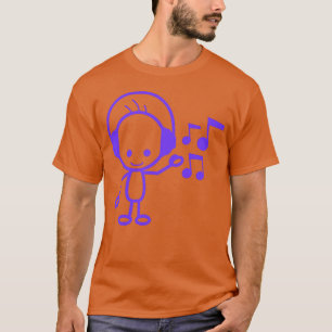 Glücklicher kleiner Mann Musik hören Musikalische T-Shirt