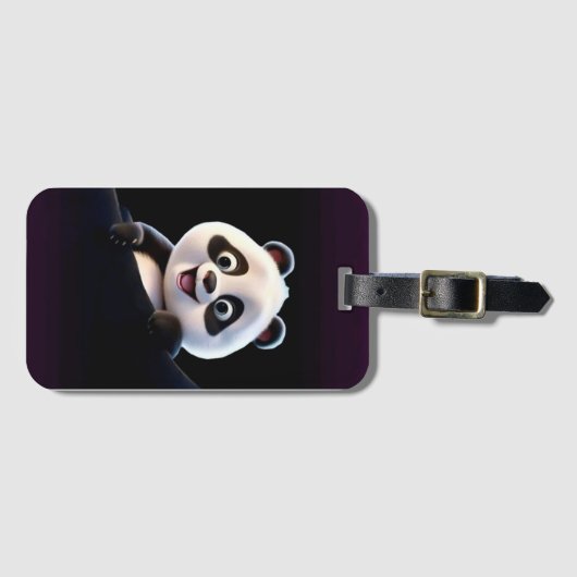 Glücklicher kleiner Panda Gepäckanhänger (Vorderseite (Horizontal))