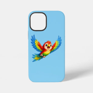 Glücklicher kleiner Papagei Cartoon-Kunst für Kind iPhone 12 Mini Hülle