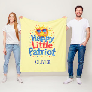 Glücklicher kleiner Patriot zum 4. Juli Baby Fleecedecke