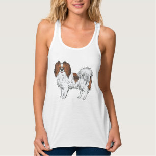 Glücklicher kleiner roter Zobel Farb Phalène Hunde Tank Top